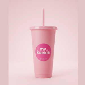 My Koekie™ Suigie Glas (Pink Plastic Cold Drink Cup)